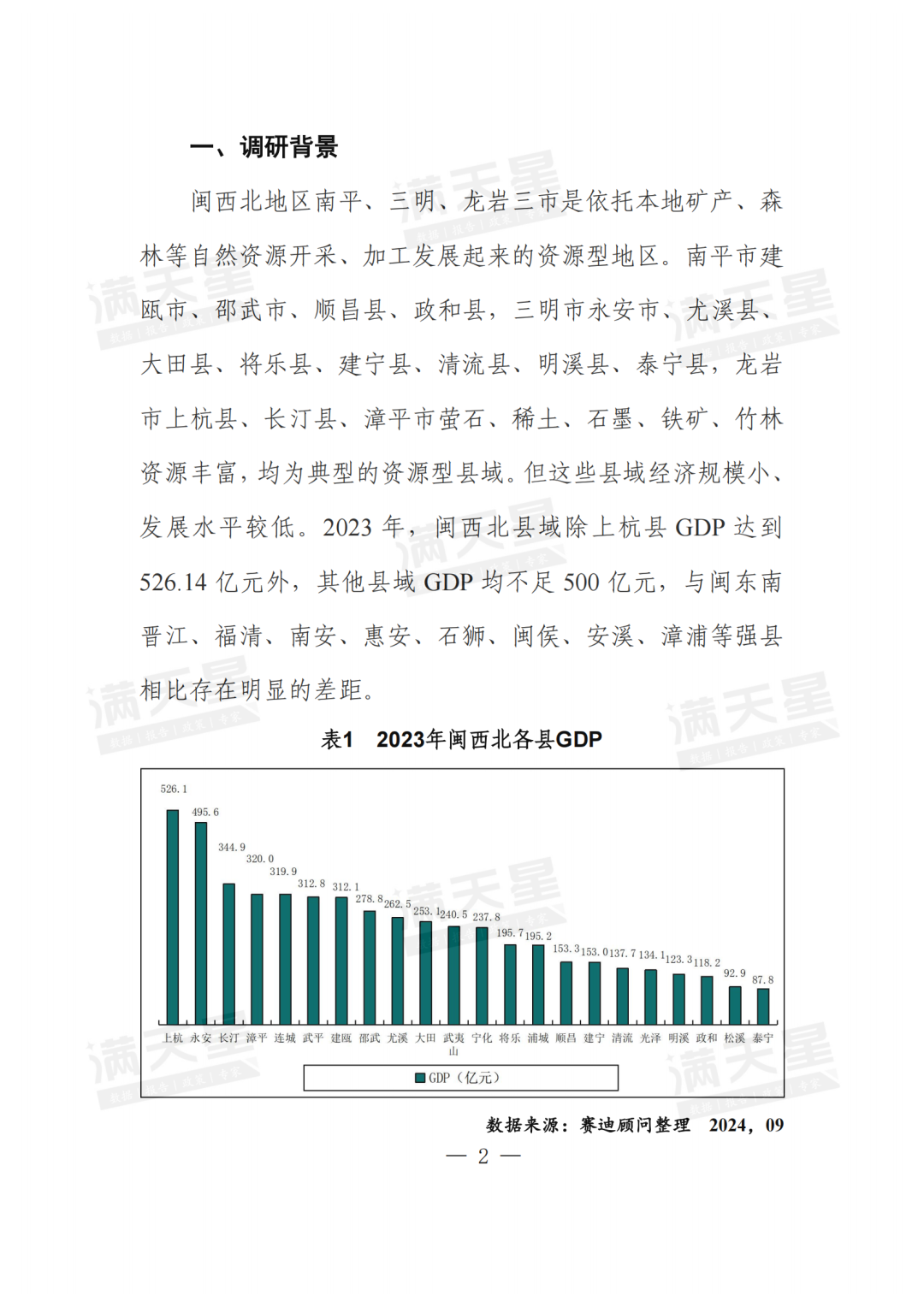 一线调研｜闽西北资源型县域打造县域重点产业链的问题与建议（2024年第22期（总第37期））